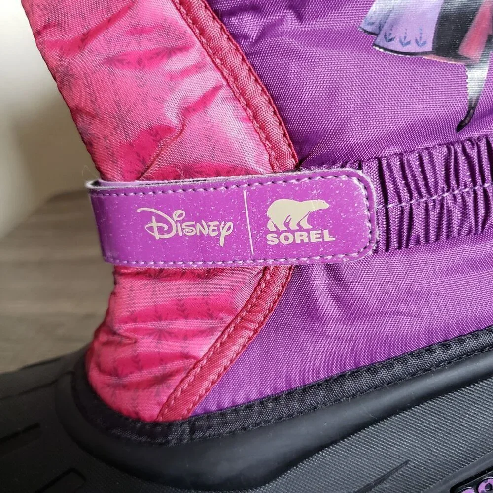 Sorel x Disney Flurry Frozen 2 Anna Snow Boot Purple/Pink/Black Size Big Girls 4